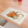 thumbnail image 3 of Fasiaou Fall Placemats, 12 x 18 Inch, Printed Thanksgiving Maple Leaf Linen Table Mats, Seasonal Autumn Holiday Table Decorations for Kitchen, Dining, Party Decor, 3 of 5