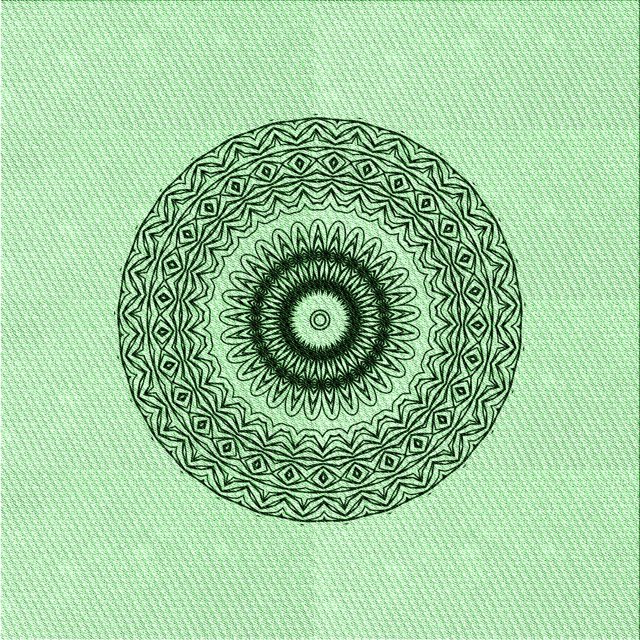 Ahgly Company Machine Washable Indoor Square Transitional Mint Green Area Rugs, 4' Square