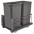 thumbnail image 1 of Rev-A-Shelf Double 27 Quart Pullout Soft Close Waste Container, Gray, 1 of 8