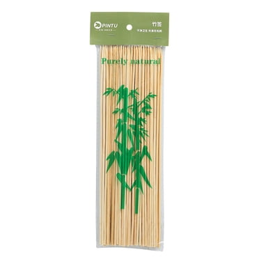 Bovemsi Liquidation Fourchettes de BBQ Brochettes de Fantini pour Kebabs 3 mm Naturel Épais Rond Bâtonnets Alimentaires de BBQ