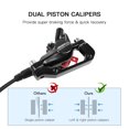thumbnail image 3 of Tignapoo Hydraulic Disc Brake Caliper for Mountain Bikes - Aluminum Alloy, Black, Front/Rear Options Available, 1400 Right-Hand Rear Brake with 80cm Front and 140cm Rear Oil Tubes, 160mm Disc, 3 of 6