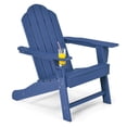 thumbnail image 1 of Costway Chaise Adirondack de Patio Résistante aux Intempéries pour Jardin et Terrasse avec Porte-Gobelet Bleu Marine, 1 of 8