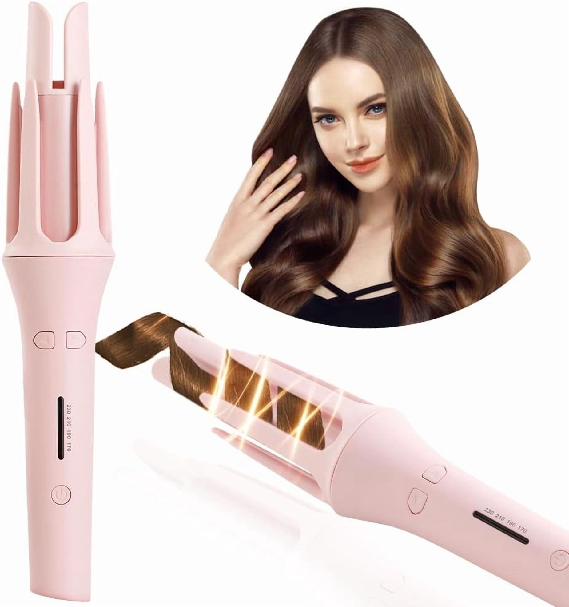 2025 Auto Hair Curler,Rotating Curling Iron 1 inch with 4 Temperatures Automatic Curling Iron Wand for Women，Dual Voltage Fast Heating Hair Curlers for Long/Middle/Short All Hair