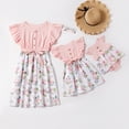 thumbnail image 3 of goowrom Mommy  Me Matching Ruffle Sleeve Floral Dress/Romper, 3 of 4