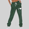 thumbnail image 2 of Funicet Pantalon Long Femme Imprimé Hiver Décontracté Taille Élastique avec Sangle de Protection pour Pieds, 2 of 4