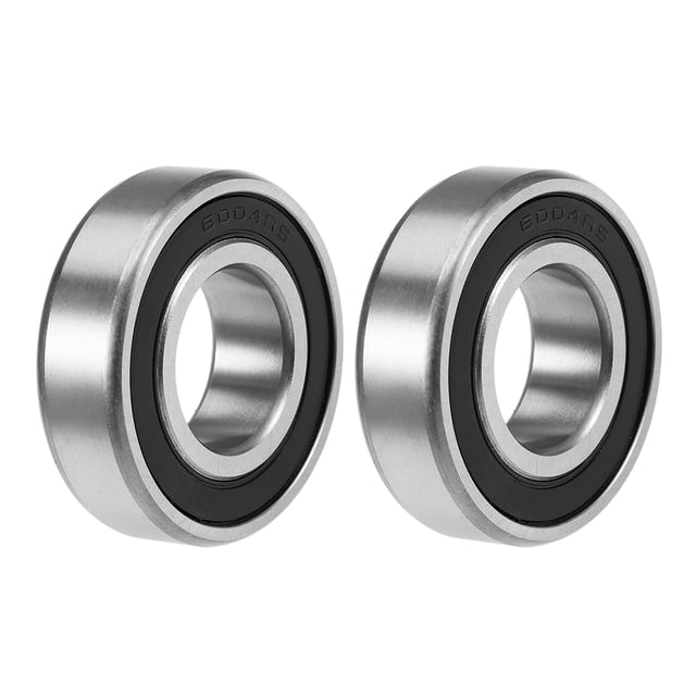 Unique Bargains 6004-2RS Roulements à Billes à Gorge Profonde Z2 20x42x12mm Acier Chromé à Double Étanchéité 2 Pcs