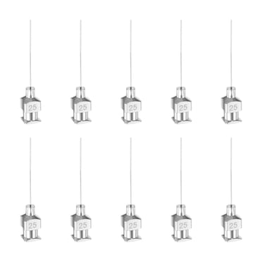 Unique Bargains Lot de 10 Aiguilles de Distribution en Acier Inoxydable 25G, Tube d'Aiguille de Colle 1 Pieds Embouts Émoussés