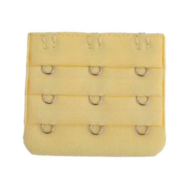 Extension Strap Bra Extender Buckle 3 Hook Women Accessories 3 Rows Practical Elastic Multicolor Clips Tight 3 Rows Underwear deep yellow