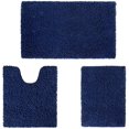 thumbnail image 1 of Bathroom Rugs Set Super Soft mat Absorbent Bathroom Mat Bath Mat Set 3 Pieces Bath Rug for Toilet Bathroom Bedroom Kitchen 32"×20"/24"×16"/20"×20" (Navy Blue) Blue -, 1 of 8