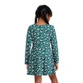 thumbnail image 2 of George Girls' Long-Sleeve Skater Dress, 2 of 5