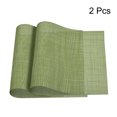 thumbnail image 3 of Unique Bargains Napperons 450x300mm Lot de 2 Napperons en PVC Lavables Tissés Vert Gazon, 3 of 6