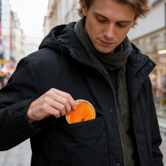 BotaniNest Gel Hand Warmer Click Type Instant Heating Reusable Small PVC Warm Durable Heat Dissipation Mechanism Outdoor Working Function In Cold Weather Round Square 60ml