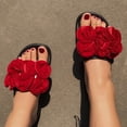 thumbnail image 4 of LSLJS Mode Femmes Décontracté Grandes Fleurs Sandales Plates Chaussures Flip Flop, Pantoufles pour Femmes, 4 of 9