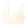 thumbnail image 1 of cfhntfmh Bras for Women Wireless Cute Seamless Front Closure Buttons Bras Convenient Adjustable Strap Plus Size Bras, 1 of 7