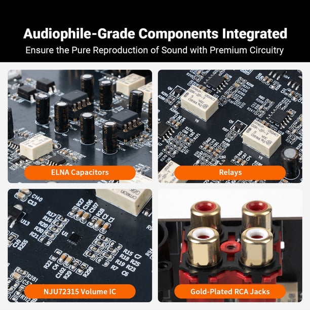 Fosi Audio ZP3 Balanced Preamp with 3-in/3-out XLR/RCA/SUB OUT