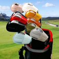 thumbnail image 2 of jinwen Golf Iron Head Covers Set PU Leather Protective Lightweight Golf Head Covers for Red Large, 2 of 9