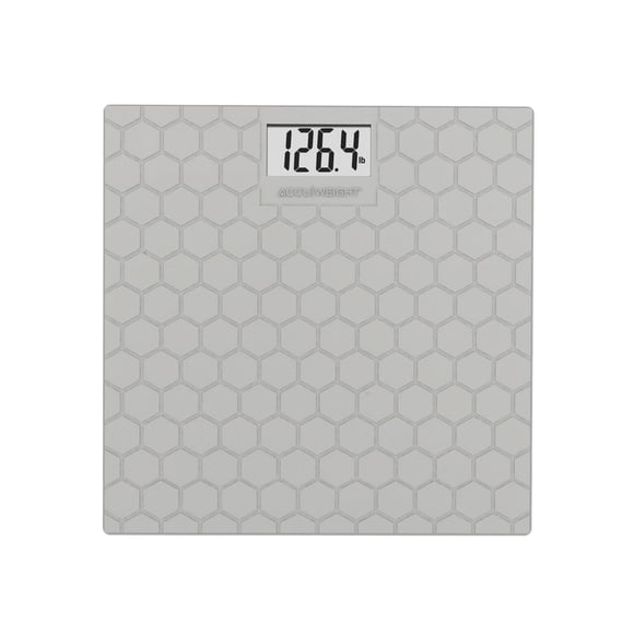 Accuweight 400 lb Silicone Digital Glass Bath Scale, Grey