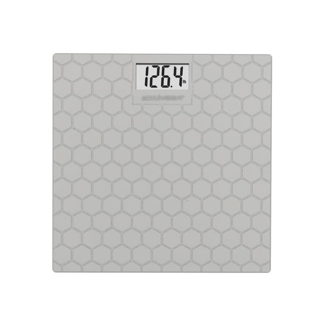 Accuweight 400 lb Silicone Digital Glass Bath Scale, Grey