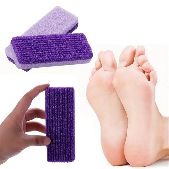 2 Pack Foot Pumice Stone Callus Remover Pedicure Tool, Double Sided Rough & Medium for Cracked Heels Dead Skin, 5x2x1 Inch