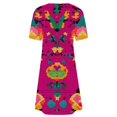 thumbnail image 5 of Ovzne Robes Grande Taille pour Femmes aux Formes Robe d'Été Mode pour Femmes Robe à Col Rond à Manches Courtes Imprimée Robe Chandail Robe Maxi Grande Taille à Manches Courtes Liquidation, 5 of 5