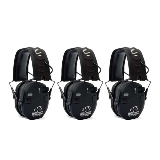 Walker's Razor Electronic Bluetooth Shooting Ear Protection Muff, (3 Pack)