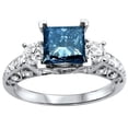 thumbnail image 2 of Fashion Exquisite Hollow Alloy Ring Female Super Large Square Ring Size 6-10, 2 of 9