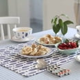 thumbnail image 3 of 4 Pcs Serviettes Table Souper Serviette Coton Bleu Poisson Imprimé Serviettes en Tissu pour Mariage Maison Fête, 3 of 7