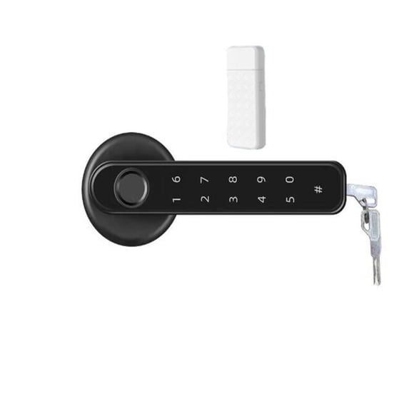 Door Lock, Home Smartlife Fingerprint & PIN Wireless Smart Handle Lock Biometrics Tuya Blue-tooth Access Control Door Lock ,Easy to Install