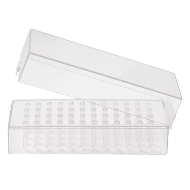 Nail Drill Bits Storage Box Sturdy Plastic Manicure Grinding Head Display Box