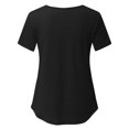 thumbnail image 4 of Vêtements de Grossesse Offres de l'Action de Grâce Liquidation Été Vêtements de Maternité pour Femmes Col Rond Manches Courtes Volants Pli Hauts de Grossesse, 4 of 5