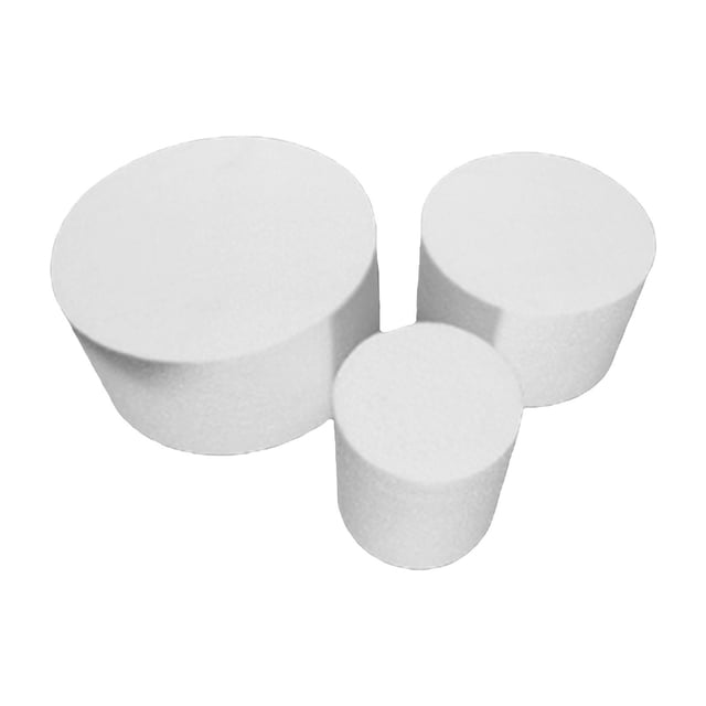 Oleegame 1PC Cookie Mold 3pcs/set 4/6/8inch Round Foam Cake Dummy Flower Decor Practice Model For Decorating White