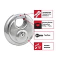 thumbnail image 4 of Master Lock 40DPF Stainless Steel Discus Padlock with Shrouded Shackle, 4 of 5