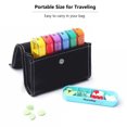 thumbnail image 3 of Abody Pill Organizer for Travel Weekly Pill Box 7 Day Pill Case Daily Medicine Organizer 7 Compartments Pill Container Portable Travel Container for Vitamins Fish Oil Supplement, 3 of 7