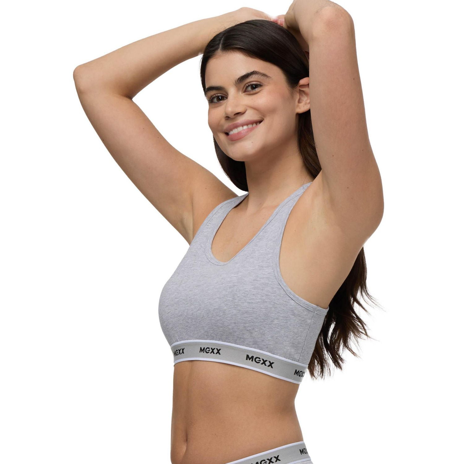 Paquet de 2 bralettes dos nageur avec bande élastiques à motif Mexx pour femmes