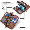 thumbnail image 4 of Étui Portefeuille Compatible Galaxy S10, Portefeuille à Rabat Magnétique Détachable 2-en-1 en Cuir, Porte-Cartes (avec 13 Fentes pour Cartes), Support, Portefeuille Multifonction à Bandoulière, Étui de Téléphone, 4 of 8