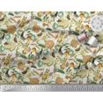 thumbnail image 2 of Soimoi Modal Satin Fabric Floral,Bird & Animal Cartoon Fabric Prints by Yard 42 Inch Wide, 2 of 3