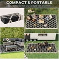 thumbnail image 4 of Outsunny Reversible Outdoor RV Rug, 9' x 18' Patio Floor Mat, Plastic Straw Rug for Backyard, Deck, Picnic, Beach, Camping, Black and Beige, 4 of 10