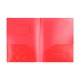 thumbnail image 1 of ZTTD 1Pc Two Pocket Plastic Folders, 2 Pocket Plastic Folders with Label Pocket, Plastic Folders with Pockets and Business Card Slot, Aesthetic File Folders, Letter Size, Red, 1 of 5