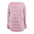 thumbnail image 1 of Faithtur Femmes Tricot Pull Manches Longues Col Rond Contraste Couleur Pull Rayé Pull Pull pour l'Hiver Automne, 1 of 9
