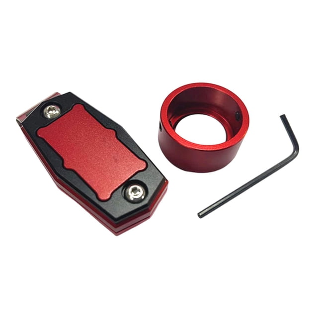 Lipstore Pool Chalk Holder Billiard Cue Chalk Box Mini Aluminum Alloy Chalk Case Pool Red with Back