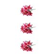 thumbnail image 3 of mmirethe Low Maintenance Artificial Lilium Flower Realistic Appearance And Long-lasting deep pink 3Set, 3 of 6