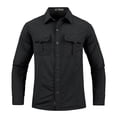 thumbnail image 1 of Dagugfen Plus Size Mens Shirts Button down Long Sleeve Loose Stretch Casual Work Tops with Pockets, 1 of 7