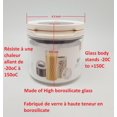 thumbnail image 1 of Anya High borosilicate Glass Air-tight 0.5 L Moisture Proof One Handed Canister, 1 of 7