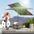 thumbnail image 4 of Outsunny Parasol de Patio Inclinable, Parasol de Jardin de Marché avec Manivelle, Gris Pâle, 4 of 10