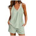thumbnail image 1 of Japceit Ensembles de Pyjama pour Femmes 2 Pcs Femmes Maison Mode Décontractée de Pâques Hauts et Pantalons Imprimés Ensemble de Pyjama à Manches Courtes avec Poches, 1 of 9