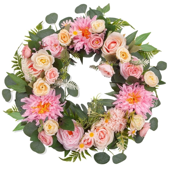 Binwennn Summer Berry Wreath Festival Rattan Door Hanging Leaf Rattan Decorative Pendant Wreath Boxwood Flower for Suction Cup Hooks for Foam Heart Wreath Form Front Door Summer Wreath Beach Christmas