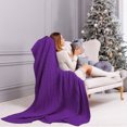 thumbnail image 3 of Unique Bargains Cotton Blanket Decorative Cable Knitted Throw Soft Knit Blankets, 3 of 10