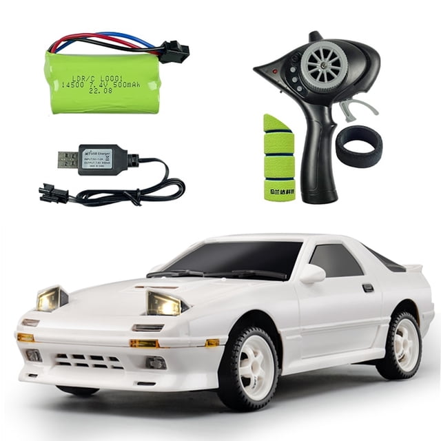 LDRC LD1802 RX7 RC Car 1/18 Full Scale 2WD RC Drift Car With LED Lights Rechargeable Drift Vehicles For Children Gifts