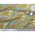 thumbnail image 2 of Soimoi Velvet Fabric Leaves, & Rose Floral Decor Fabric Printed Yard 58 Inch Wide, 2 of 3