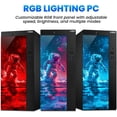 thumbnail image 2 of Dell Custom RGB Desktop PC, Intel Core i5 Processor, 16GB RAM, 256GB SSD, Wi-Fi, Bluetooth, 4K Support, HDMI, DisplayPort, Windows 11 Pro Refurbished, 2 of 4